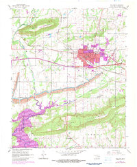 Sallisaw 1967 topographic map thumbnail