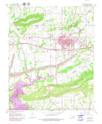 Sallisaw 1967 topographic map thumbnail