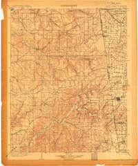 Siloam Springs 1904 topographic map thumbnail