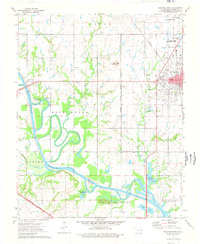 Wagoner West 1974 topographic map thumbnail