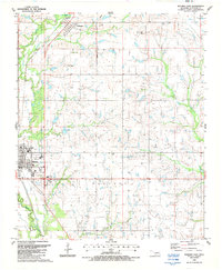 Waurika East 1987 topographic map thumbnail