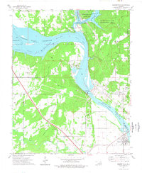 Webbers Falls 1974 topographic map thumbnail