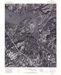 Webbers Falls SW topographic map thumbnail