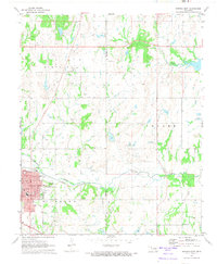 Wewoka East 1972 topographic map thumbnail