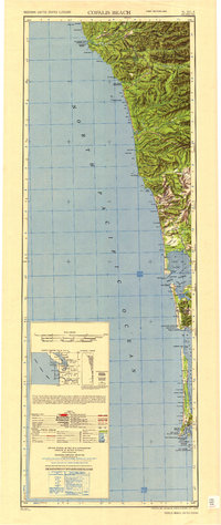 Copalis Beach 1951 topographic map thumbnail