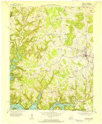 Albany 1954 topographic map thumbnail