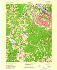 Ashland 1958 topographic map thumbnail