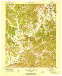 Barbourville 1952 topographic map thumbnail