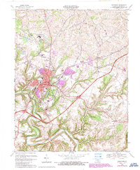 Bardstown 1967 topographic map thumbnail