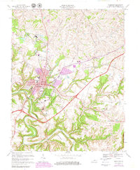 Bardstown 1967 topographic map thumbnail