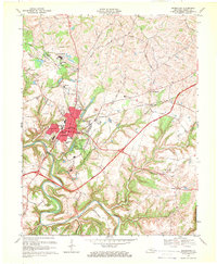 Bardstown 1967 topographic map thumbnail