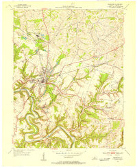Bardstown 1953 topographic map thumbnail