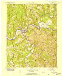 Beattyville 1952 topographic map thumbnail