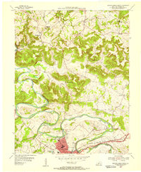 Bowling Green North 1954 topographic map thumbnail