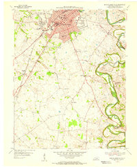 Bowling Green South 1954 topographic map thumbnail