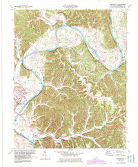 Burkesville 1978 topographic map thumbnail