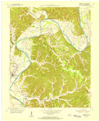 Burkesville 1953 topographic map thumbnail