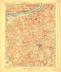 Cave In Rock 1925 topographic map thumbnail