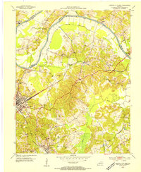 Central City East 1953 topographic map thumbnail