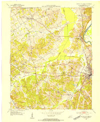 Central City West 1953 topographic map thumbnail