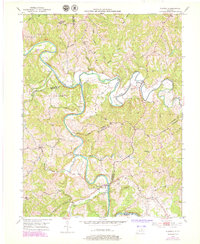 Claysville 1952 topographic map thumbnail