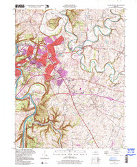 Frankfort East 1996 topographic map thumbnail