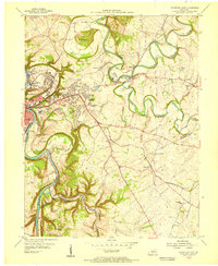Frankfort East 1953 topographic map thumbnail
