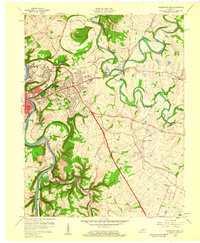 Frankfort East 1959 topographic map thumbnail