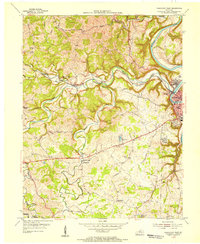 Frankfort West 1953 topographic map thumbnail