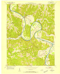 Gratz 1953 topographic map preview