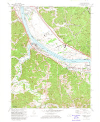 Greenup 1972 topographic map thumbnail