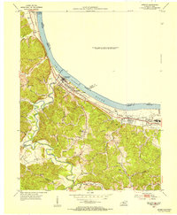Greenup 1953 topographic map thumbnail