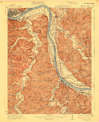 Greenup 1930 topographic map thumbnail