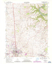 Harrodsburg 1967 topographic map thumbnail