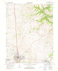 Harrodsburg 1967 topographic map thumbnail