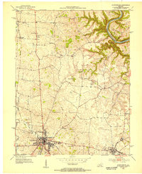 Harrodsburg 1952 topographic map thumbnail