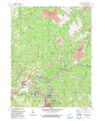 Hazard North 1992 topographic map thumbnail