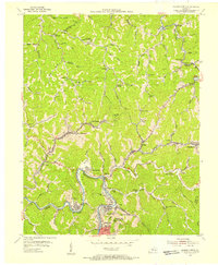 Hazard North 1954 topographic map thumbnail