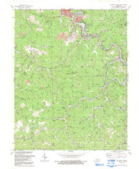 Hazard South 1992 topographic map thumbnail
