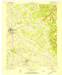Hodgenville 1953 topographic map thumbnail