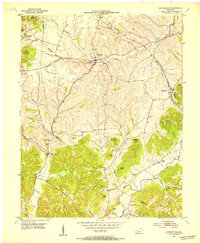 Hustonville 1952 topographic map thumbnail
