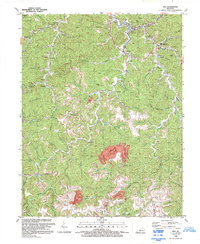 Inez 1992 topographic map thumbnail