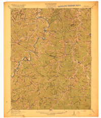 Inez 1916 topographic map preview