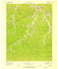 Inez 1954 topographic map preview
