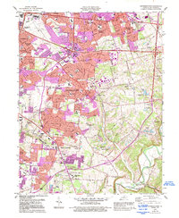 Jeffersontown 1984 topographic map thumbnail