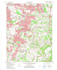 Jeffersontown 1982 topographic map thumbnail