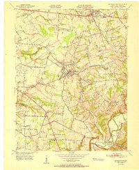 Jeffersontown 1951 topographic map thumbnail