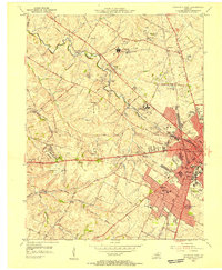 Lexington West 1955 topographic map thumbnail