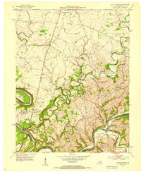 Little Hickman 1952 topographic map thumbnail