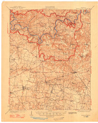 Mammoth Cave 1923 topographic map thumbnail